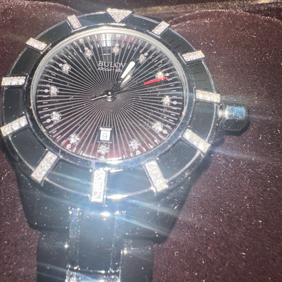 Bulova Black and Silver Crystal‎ Watch - Picture 2 of 5